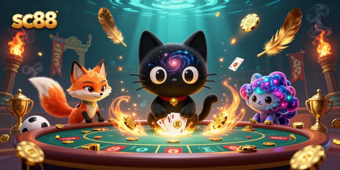 sc88 engages players with thrilling sports betting gameplay in a cosmic-inspired scene.