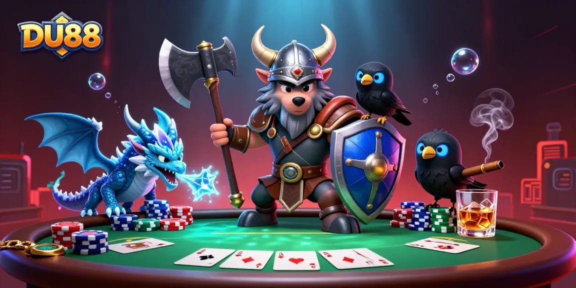 Engage with DU88 by playing thrilling poker at a vibrant casino scene.
