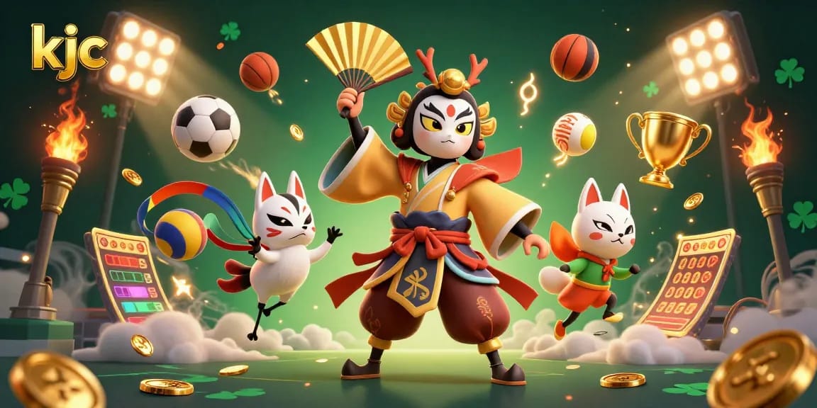 Engage in exciting gaming at kjc with vibrant characters, dynamic sports elements, and thrilling casino features.