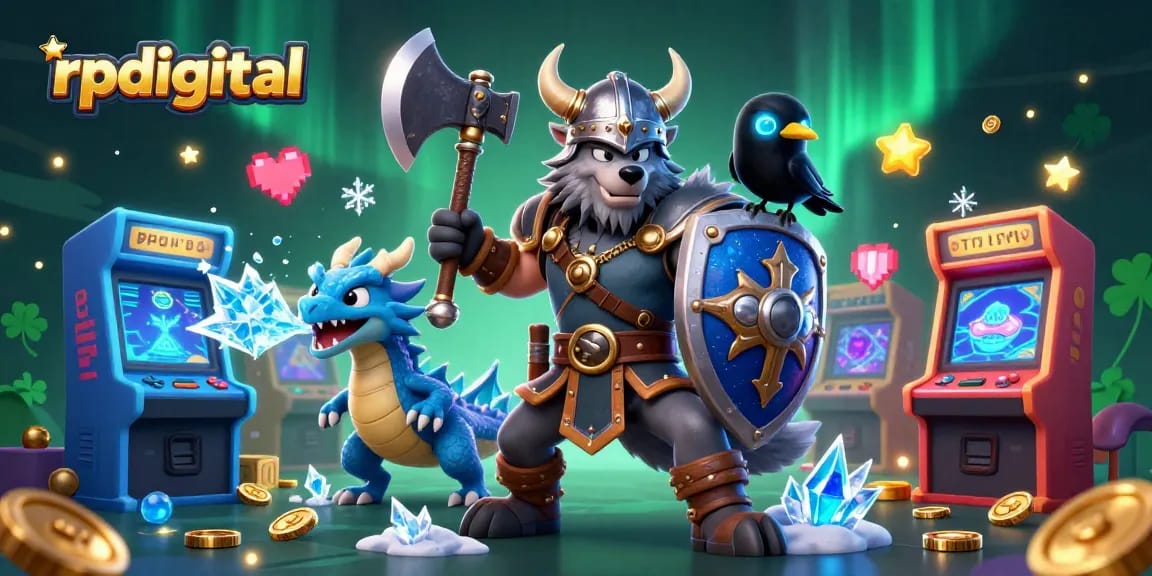 Engage with rpdigital's thrilling 3D casino adventure featuring Viking warriors, dragons, and dynamic game elements.