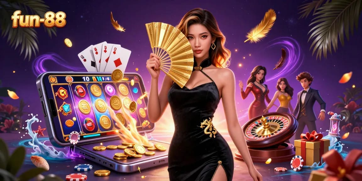 Experience the thrill of fun-88 slots with captivating visuals and dynamic gaming elements.