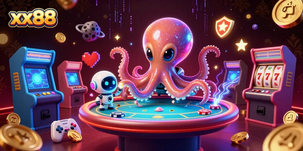Experience thrilling casino action with the vibrant xx88 alien casino scene full of games.