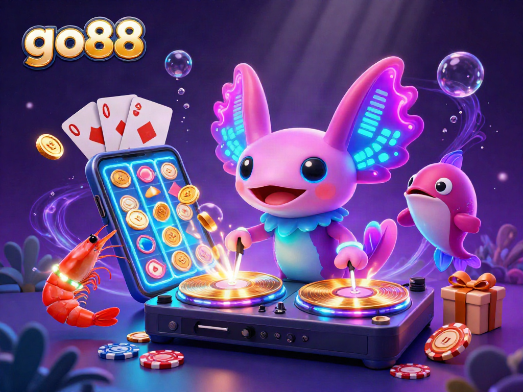 Join the fun at go88 with colorful slot games and a vibrant underwater party scene.