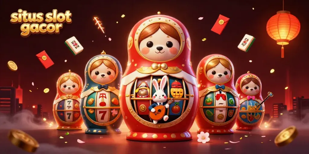 Engage with situs slot gacor featuring lively cartoon bears and festive gambling symbols.