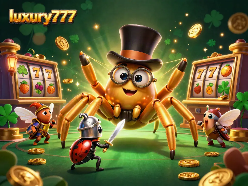 Engage with luxury777 in this vibrant slots-themed illustration showcasing the excitement of casino gaming.