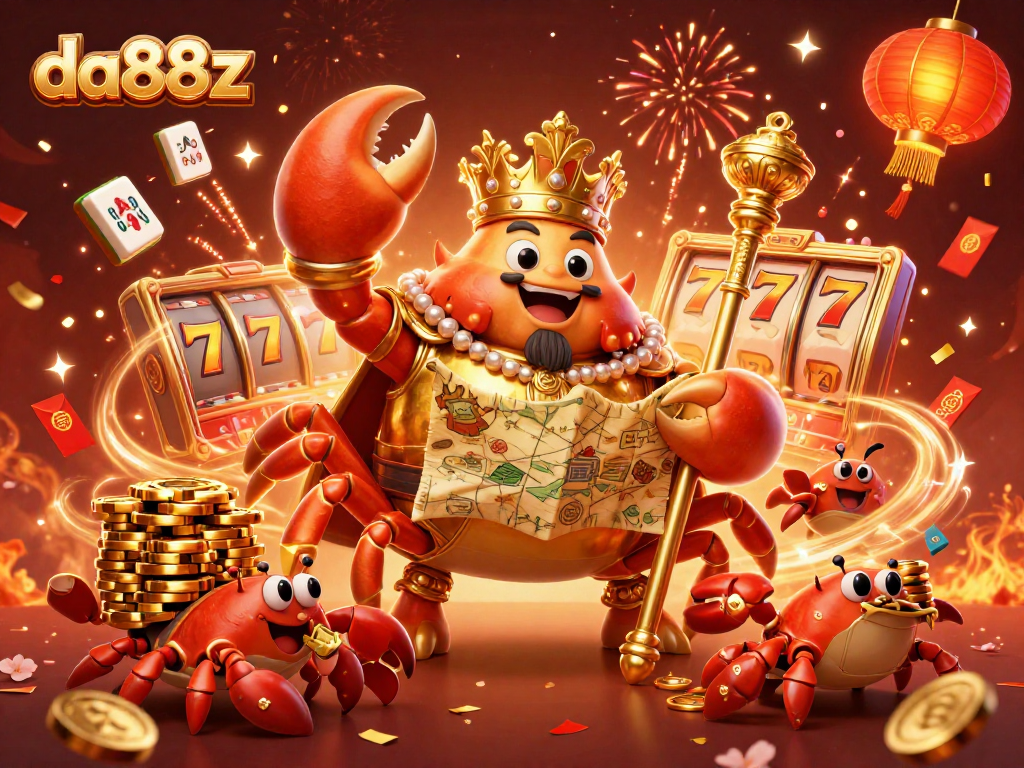 Experience thrilling wins with da88z in this vibrant slot game celebration illustration.