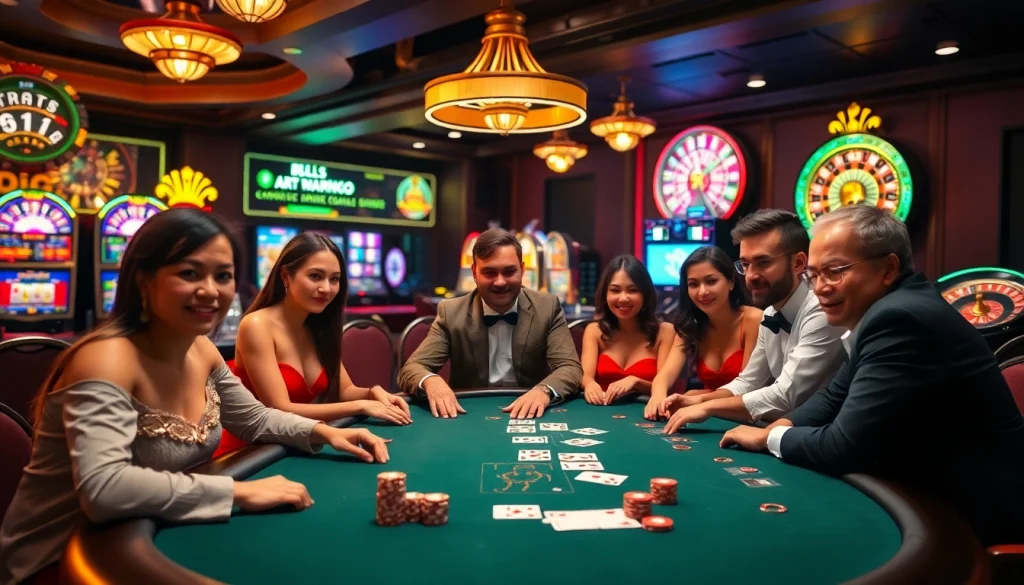 Experience the thrill of winning at hb88hz.club, featuring a luxurious casino scene with players at the poker table.