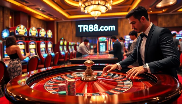 Experience high-stakes gameplay at TR88.com with a vibrant casino atmosphere.