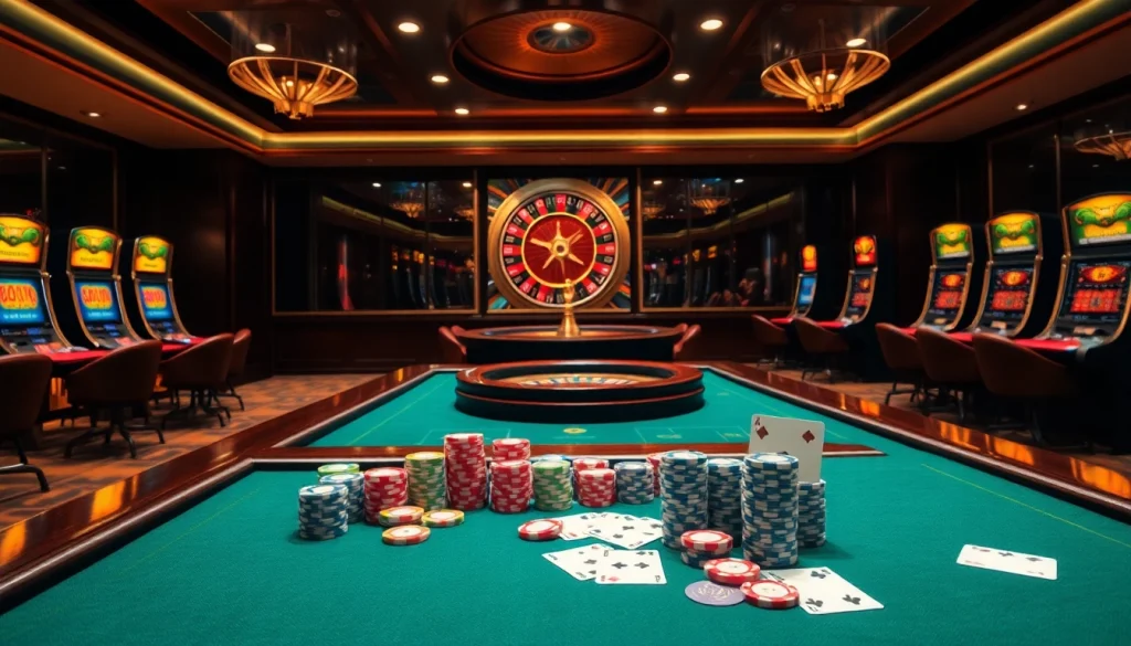 Experience thrilling online gambling at https://nk88s.com/ with vibrant gaming tables and luxurious ambiance.