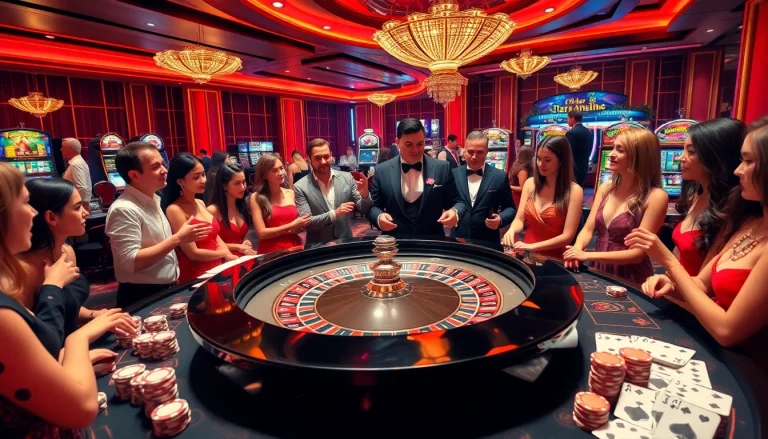 Experience thrilling gameplay at thabet com with vibrant casino visuals featuring roulette and poker action.