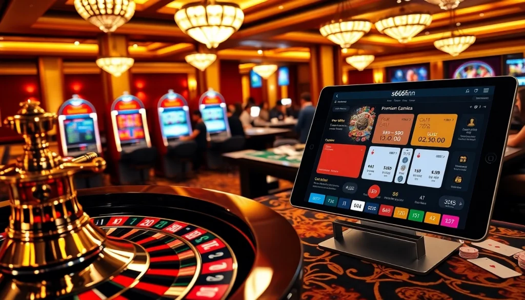 Experience thrilling gaming moments at https://s666hn.com/ with luxury casino tables and slot machines.