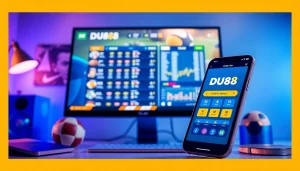 Experience online betting at https://du88.cx/ with a dynamic digital interface showcasing sports options.