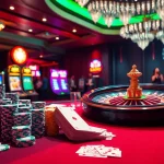 Players celebrating a winning hand with 789K chips at a glittering casino gaming table.