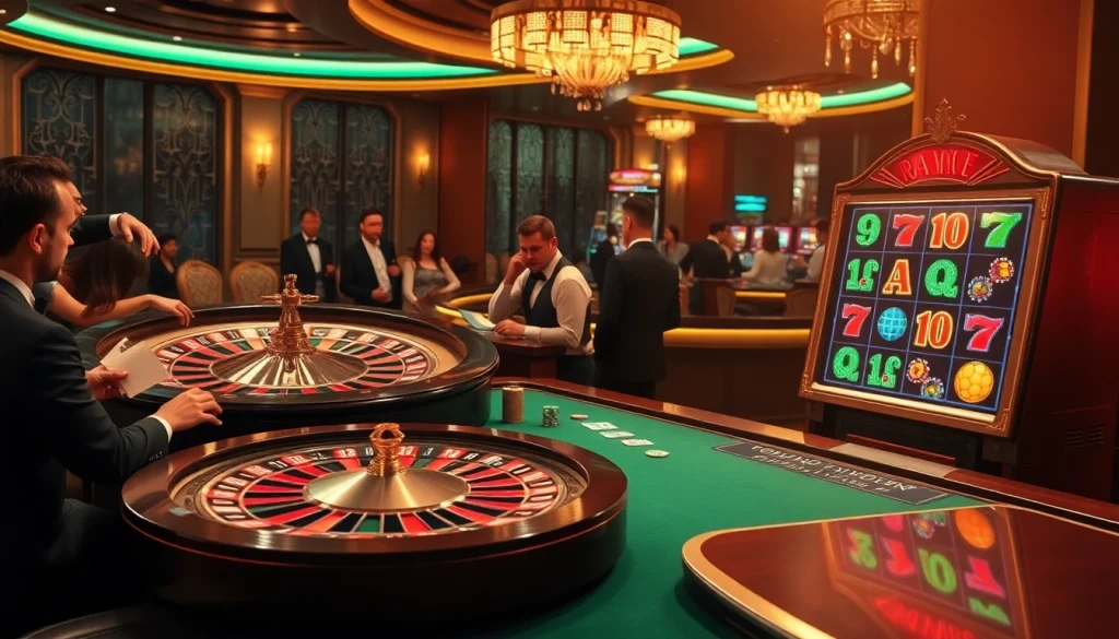 Engage with exciting gambling dynamics at https://fabet.blog/ with vibrant casino tables and slot machines.