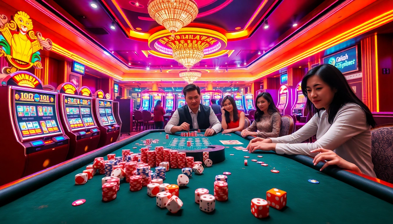 Experience the excitement of bắn cá đổi thưởng with vibrant casino elements and engaging gameplay action.
