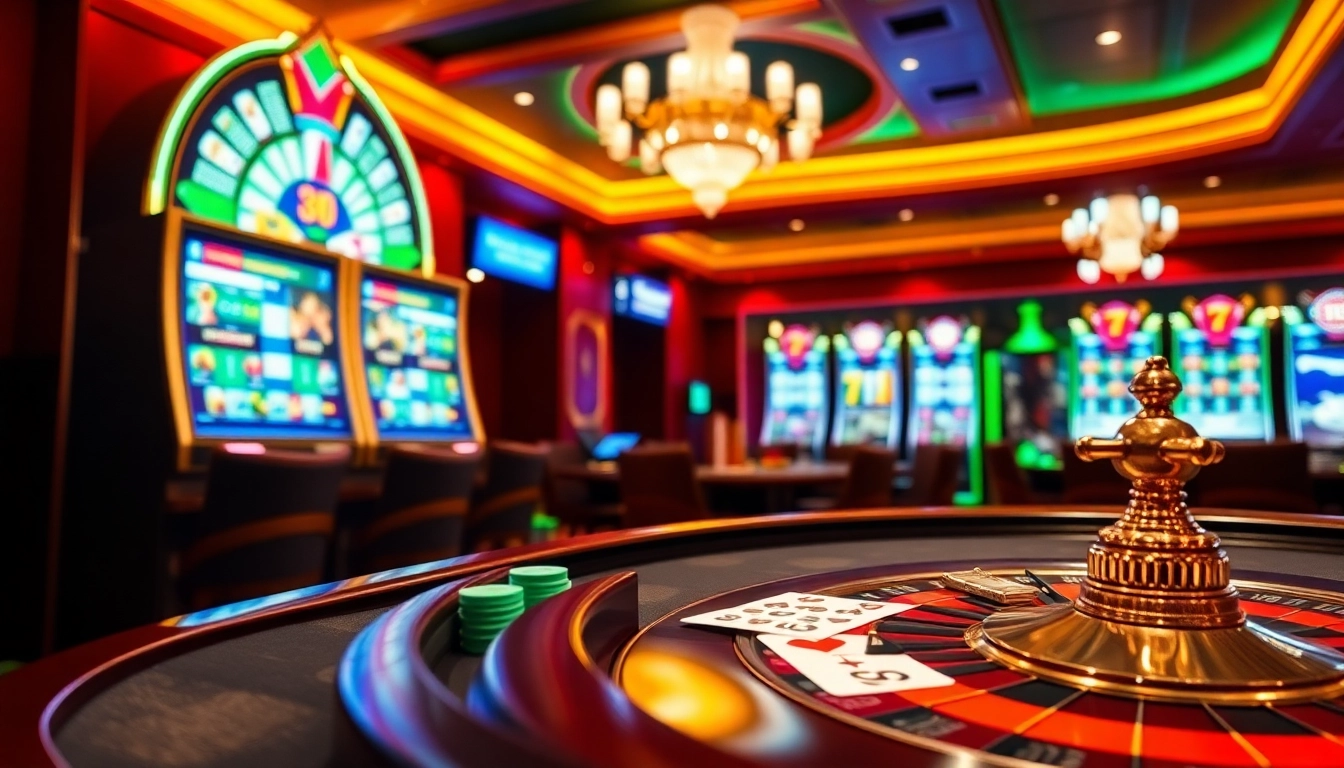 Experience the thrill of online gambling at https://sin8899.com/ with vibrant casino visuals featuring poker, roulette, and slot machines.