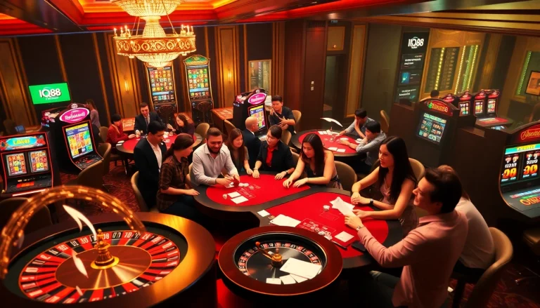 Experience thrilling online gambling at IQ88 with poker tables and slot machines.