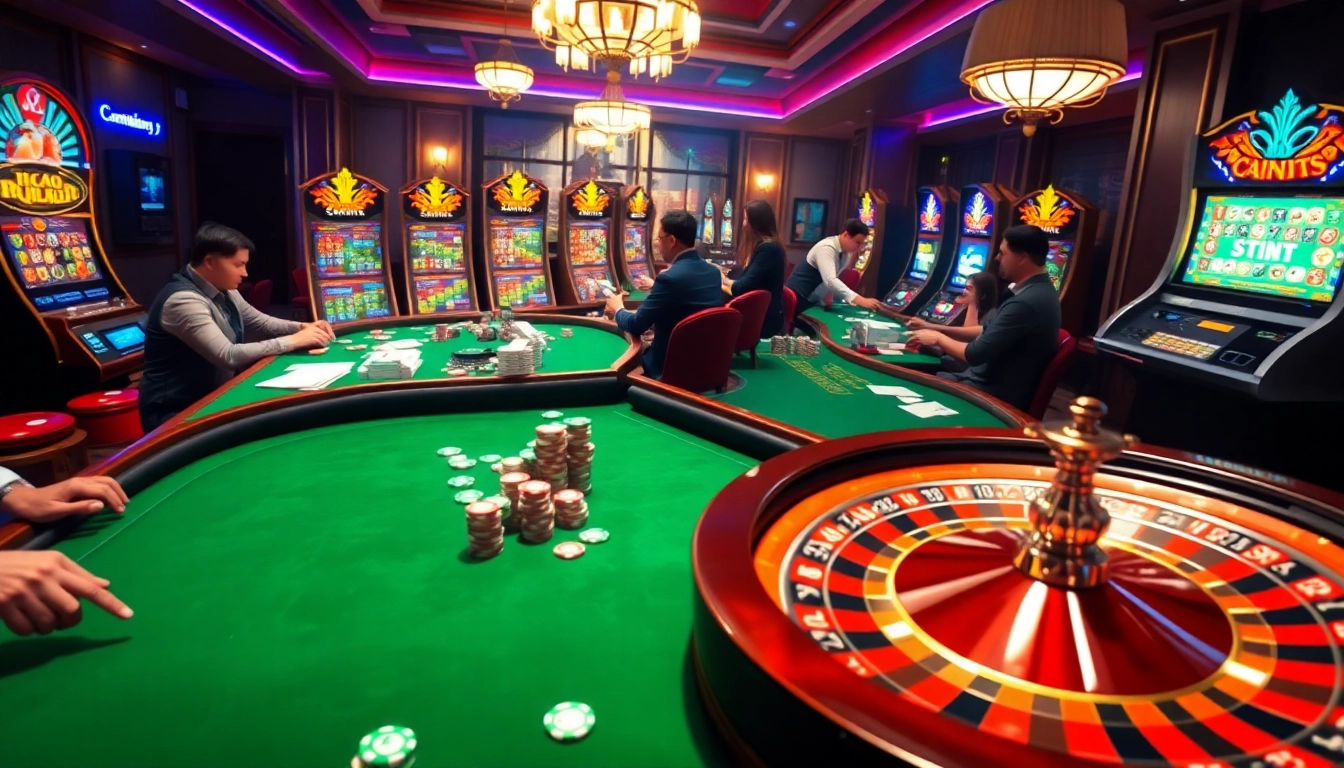 Engage in thrilling games with Link Vào Nhà Cái 68VIP at a vibrant casino filled with excitement.