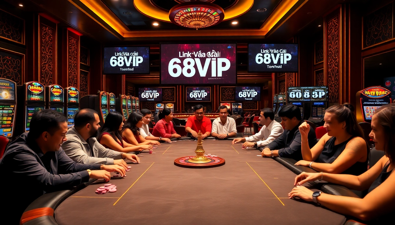 Experience the thrill of gambling at the Link Vào Nhà Cái 68VIP casino with vibrant games and excitement.