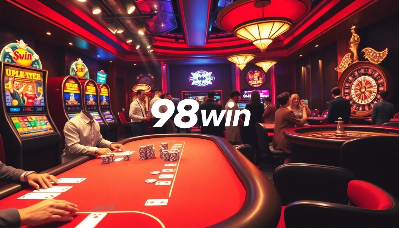Experience the thrill of 98win with vibrant casino tables and exciting gameplay moments.