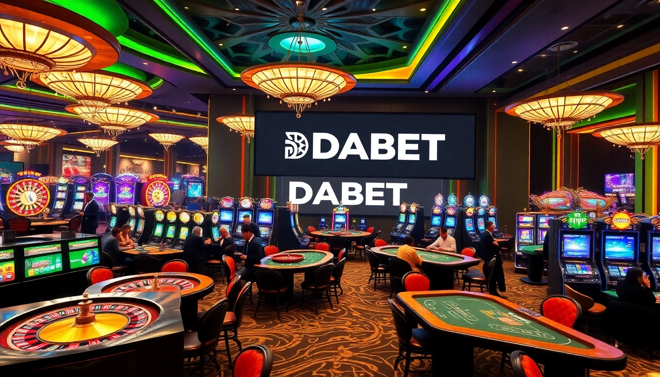 Experience the excitement of DABET online gaming at https://dabetgame.com/ with vibrant casino visuals.