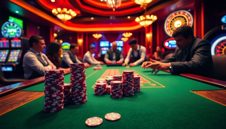 Exciting poker game at nhà cái tt88 with professional players and vibrant casino atmosphere.