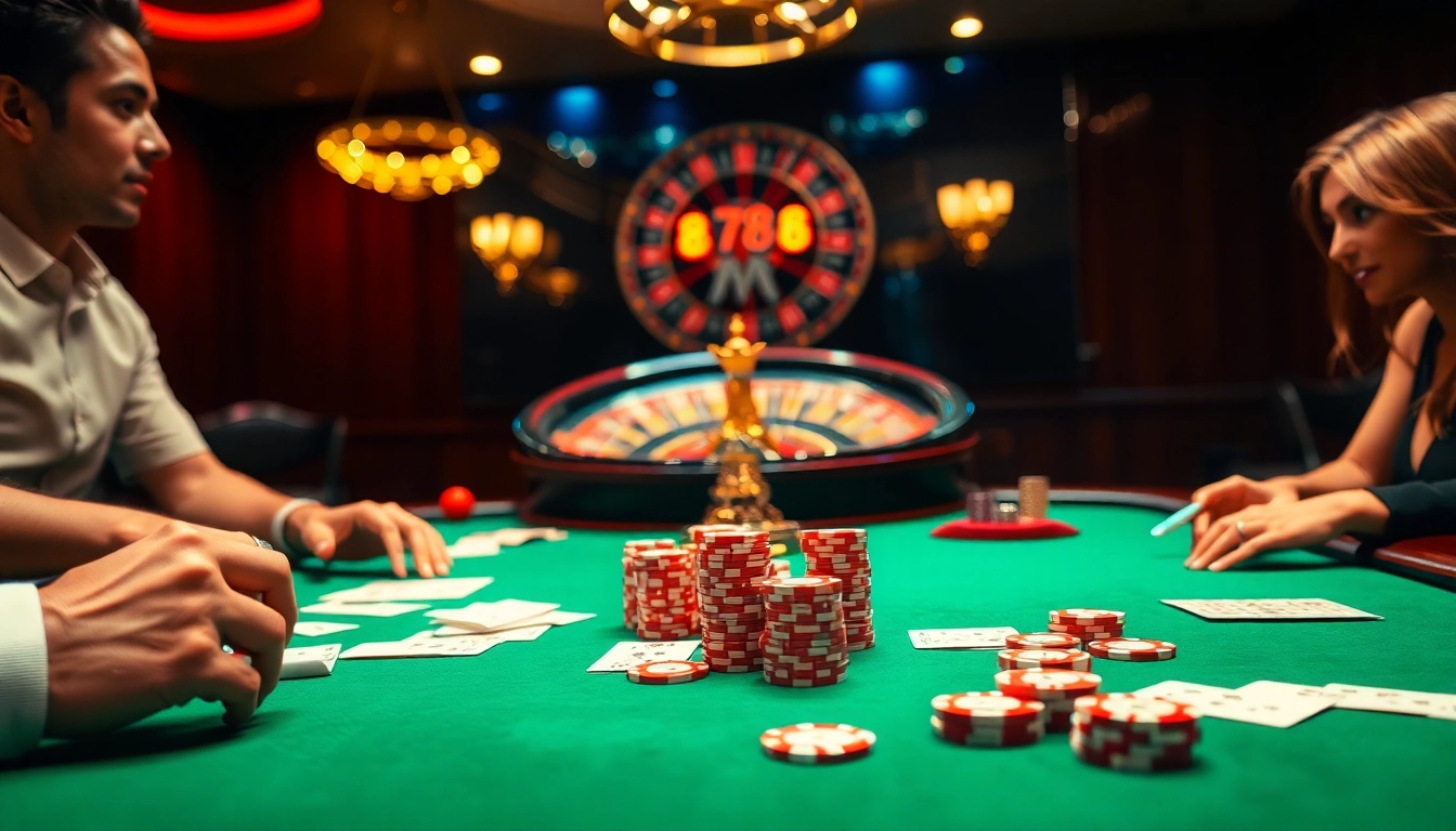 Experience thrilling moments at TR88 casino with an exciting poker game in action.