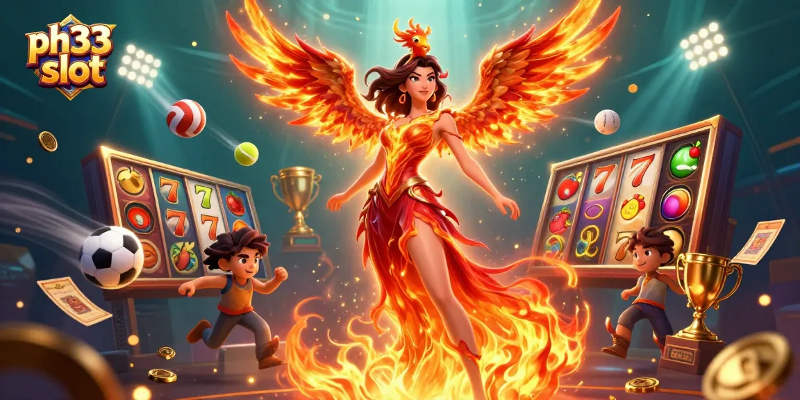 Engage in exciting gameplay with ph33 slot amidst dynamic casino elements and vibrant characters.