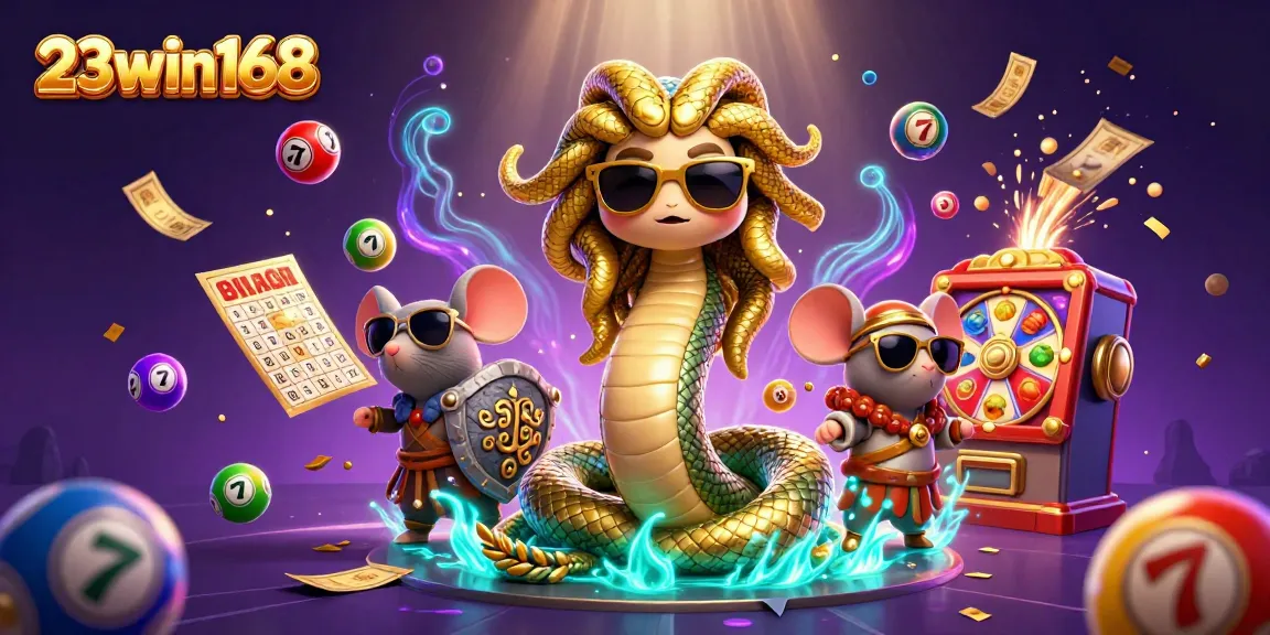 Engage with 23win168’s vibrant casino atmosphere filled with dynamic lottery elements and lively characters.