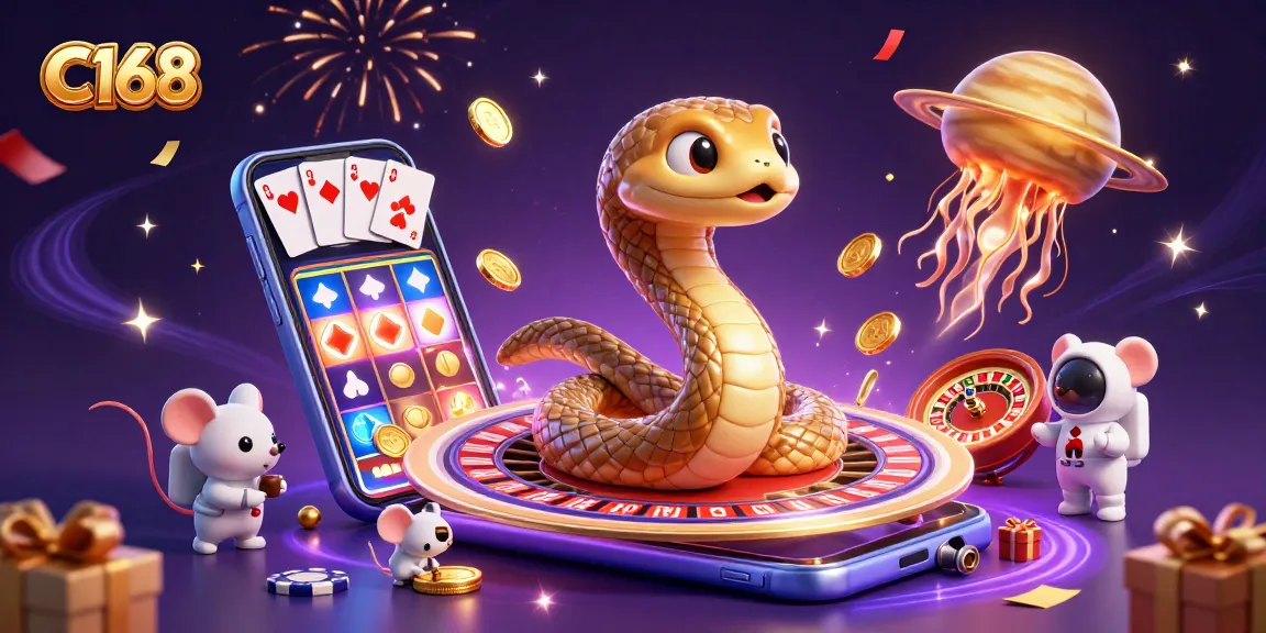 Enjoy vibrant C168 casino fun with cosmic elements and colorful games sparking joy.