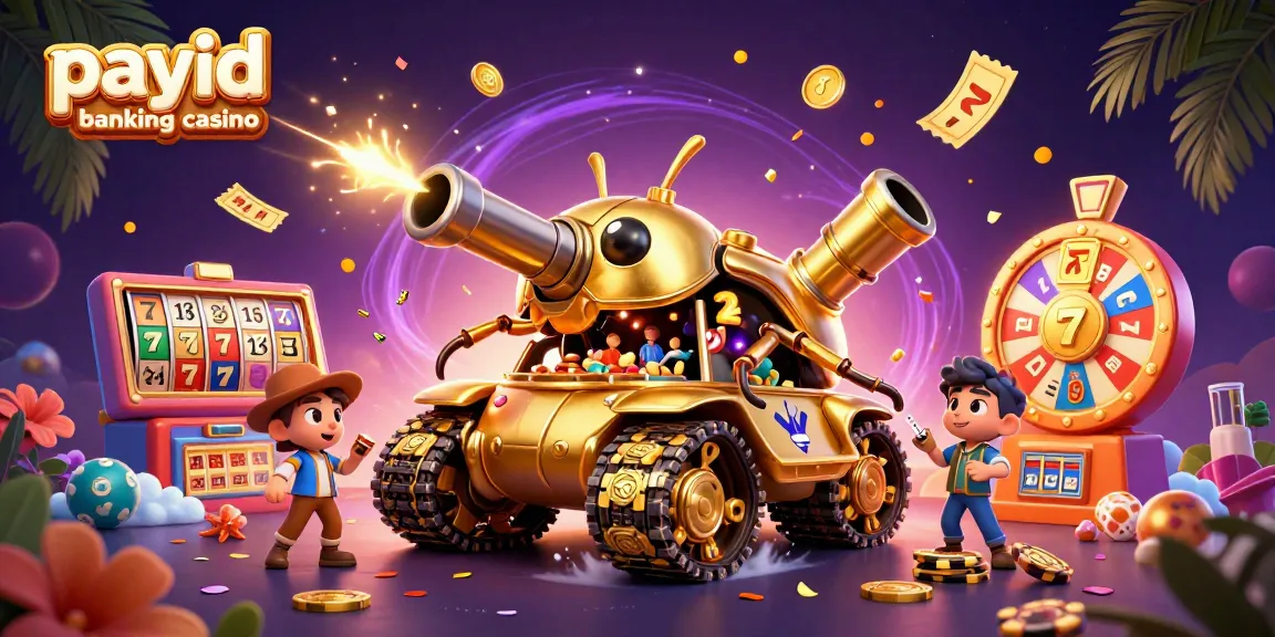 Experience instant action at a payid banking casino with a dynamic casino scene featuring vibrant games and excitement.