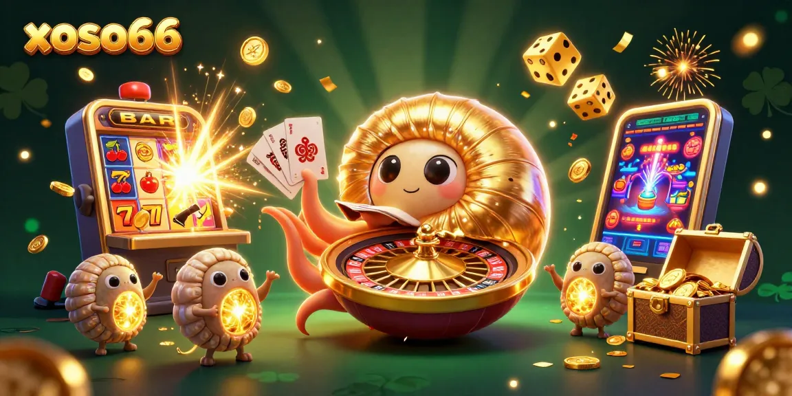 Experience thrilling wins with xoso66 in a vibrant 3D casino scene filled with excitement.