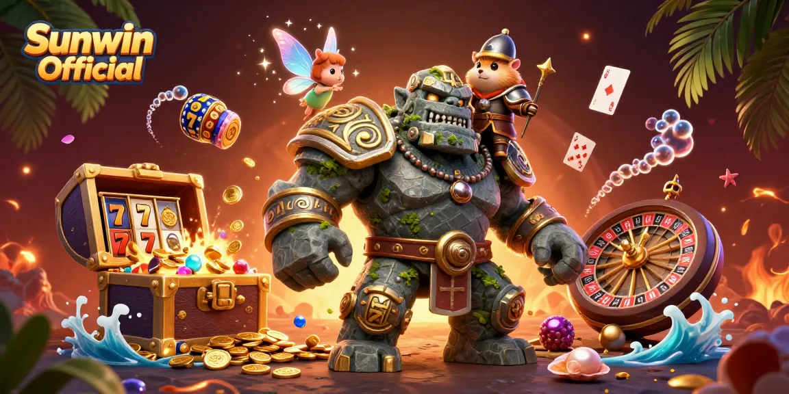 Engage with exciting gameplay at Sunwin Official featuring animated casino elements and vibrant characters.