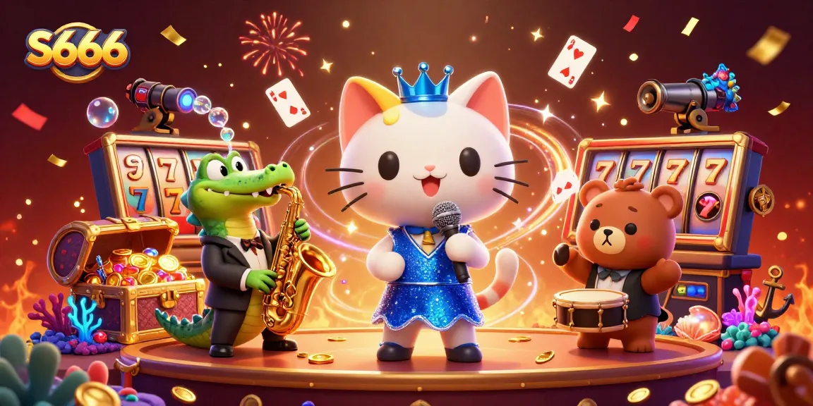 S666 offers exhilarating online casino excitement with vibrant 3D characters celebrating big wins.